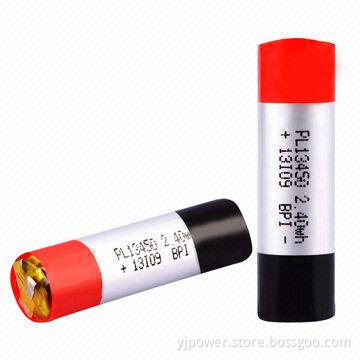 3.7V Cylindrical Li-polymer Battery 13450 2.4Wh Used for Electronic Cigarette